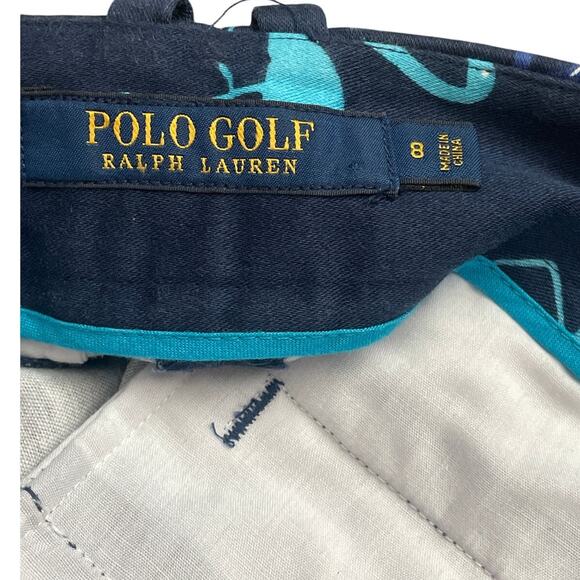 Polo Golf Ralph Lauren Flamingo Print Sateen Bermuda Shorts Size 8 - Picture 7 of 8